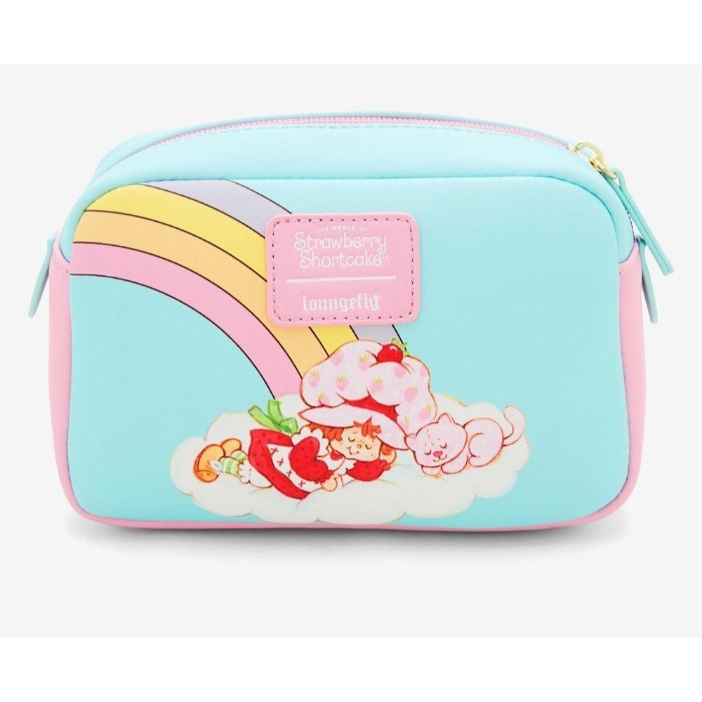 NEW Loungefly Strawberry Shortcake & Friends Rainbow Cosmetic‎ Bag Makeup Travel